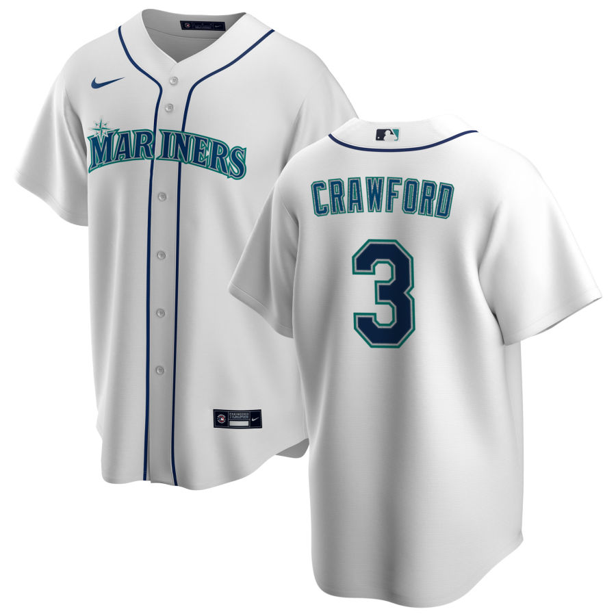 Nike Men #3 J.P. Crawford Seattle Mariners Baseball Jerseys Sale-White